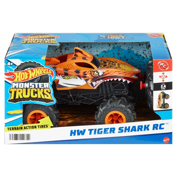 Hot Wheels Monster Trucks 1:24 Tiger Shark Uzaktan Kumandalı Araç Hnv03 - Görsel 6