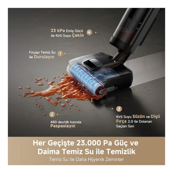 Dreame H15 Mix Koltuk Yıkama Ve Islak Kuru Dikey Süpürge - Görsel 5