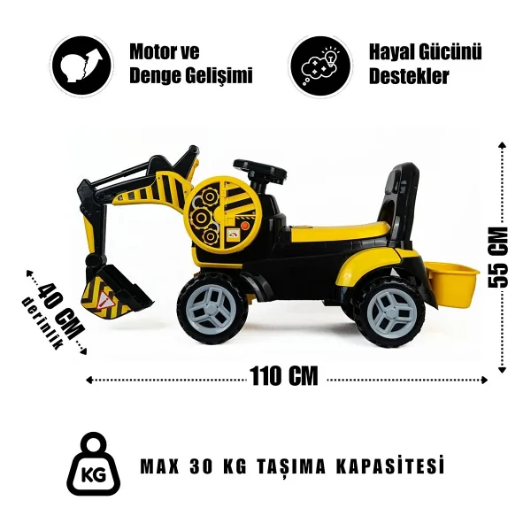 Birlik Oyuncak Bin Git Pedalsız Kepçe Urt030-001 - Görsel 3