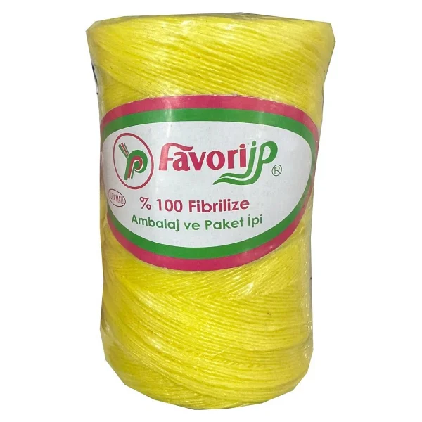 Favori İp 5000 Denye -0.8 Mm- Ambalaj Ve Paket İpi Naylon Burgulu Örgü Çamaşır İpi - Sarı - 10 Adet - Görsel 2