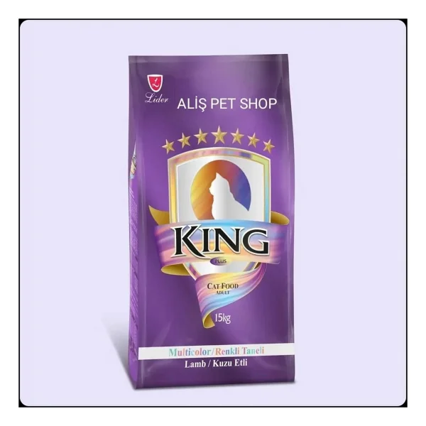King Multicolor Kuzu Etli 15 Kg Yetişkin Kedi Maması - Görsel 3