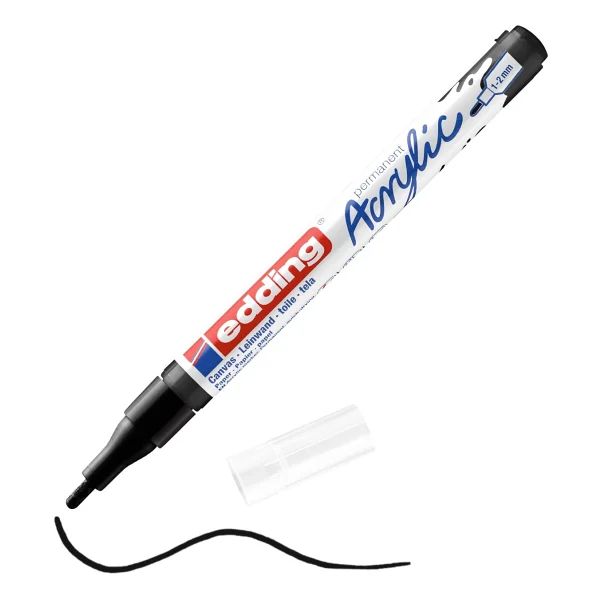Edding 5300 1-2 Mm İnce Uçlu Fosforlu Pembe Akrilik Marker Kalem - Görsel 8
