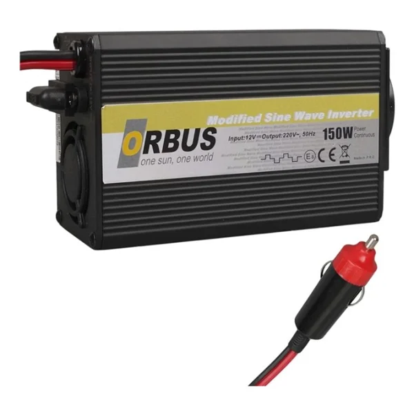Orbus Ms150w 150W 12V Dc - 220V Ac Modifiye Sinüs Araç Çakmaklık İnverteri - Görsel 4