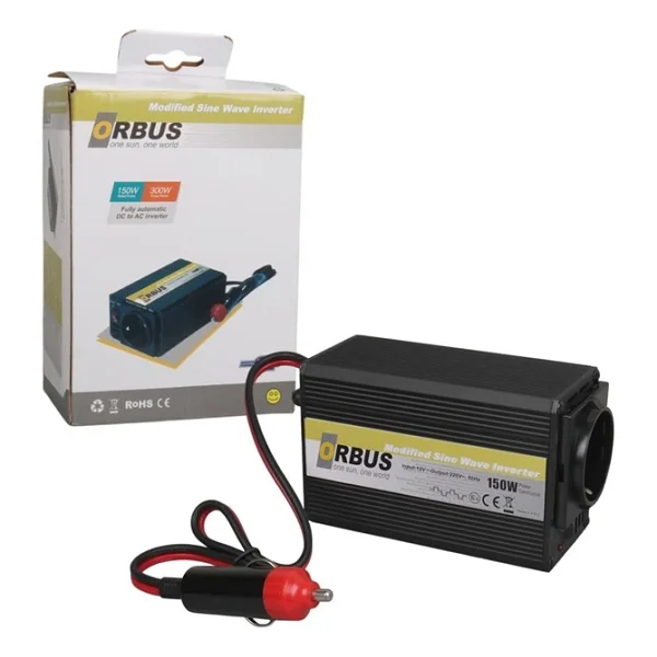 Orbus Ms150w 150W 12V Dc - 220V Ac Modifiye Sinüs Araç Çakmaklık İnverteri - Görsel 3