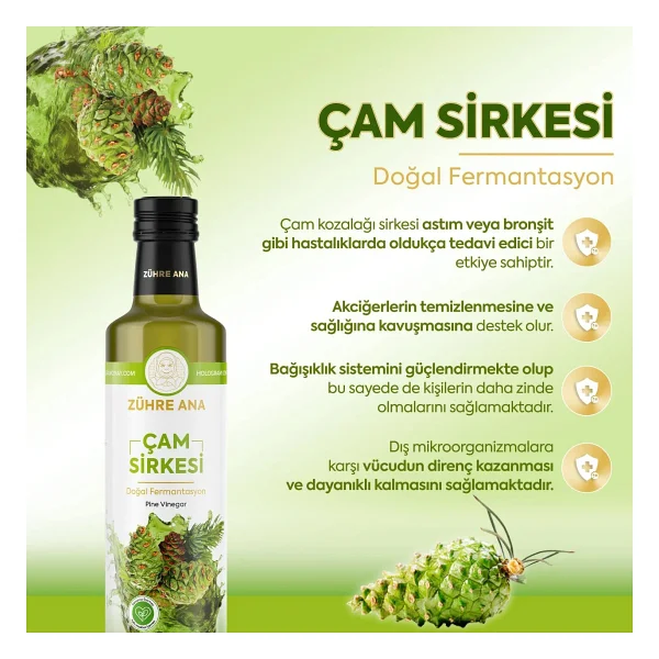 Zühre Ana Çam Sirkesi 500 Ml - Görsel 3