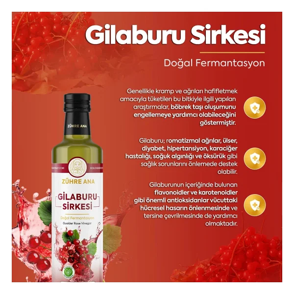Zühre Ana Gilaburu Sirkesi 500 Ml - Görsel 2