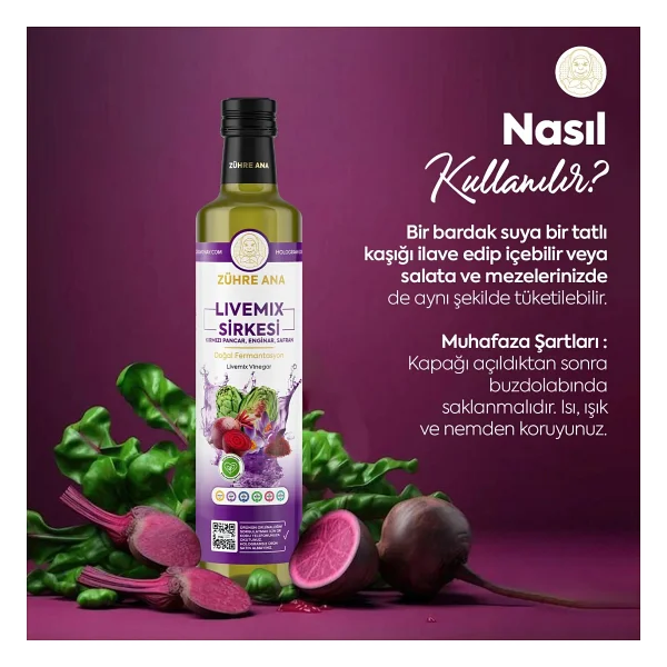 Zühre Ana Livemix Sirkesi 500 Ml - Görsel 4