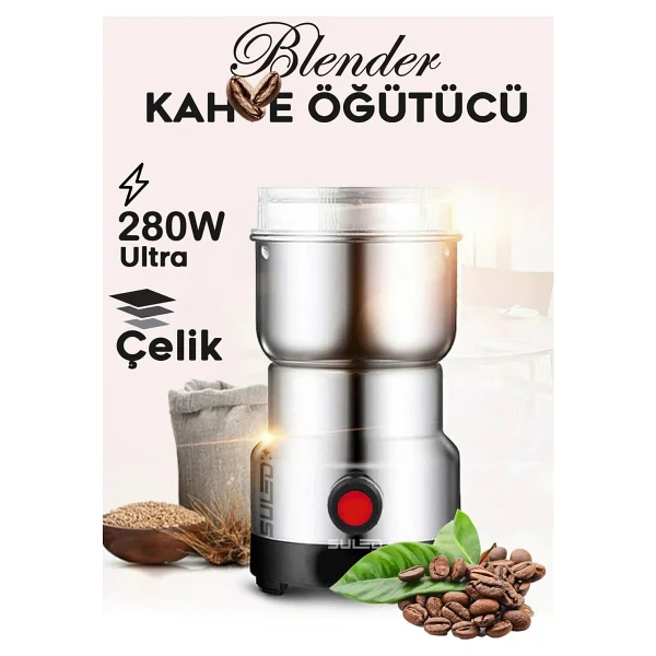 Suled Kahve & Baharat Öğütücü Bigpro 280w Paslanmaz Çelik 220v Fişli Öğütücü - Parçalayıcı - Görsel 8