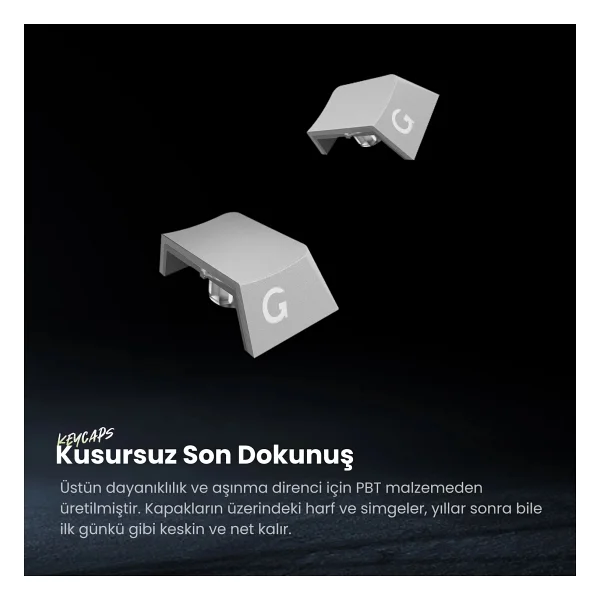 GravaStar Mercury K1 RGB US Layout Kablolu/Kablosuz Mekanik Oyuncu Klavyesi - Görsel 4