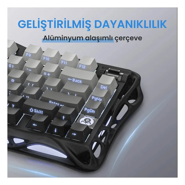 GravaStar Mercury K1 RGB US Layout Kablolu/Kablosuz Mekanik Oyuncu Klavyesi - Görsel 8