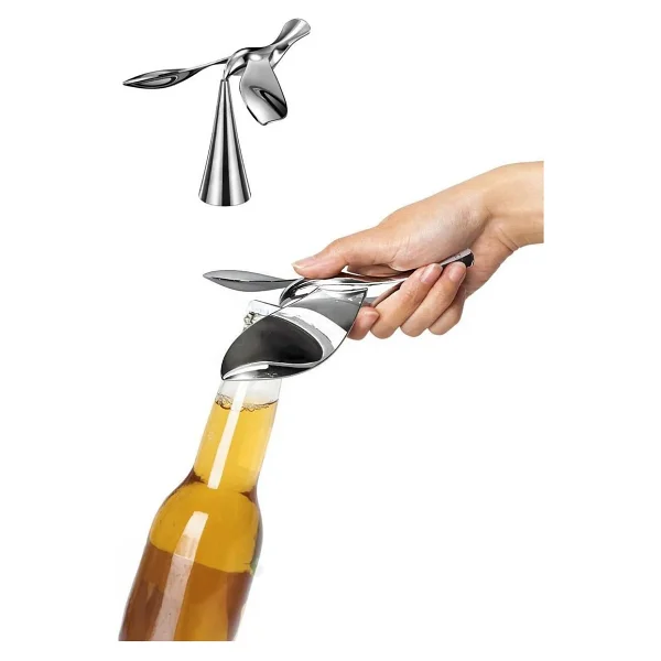 Silver Uçan Kuş Şişe Ve Bira Açacağı Cin964 - Gri - Görsel 5