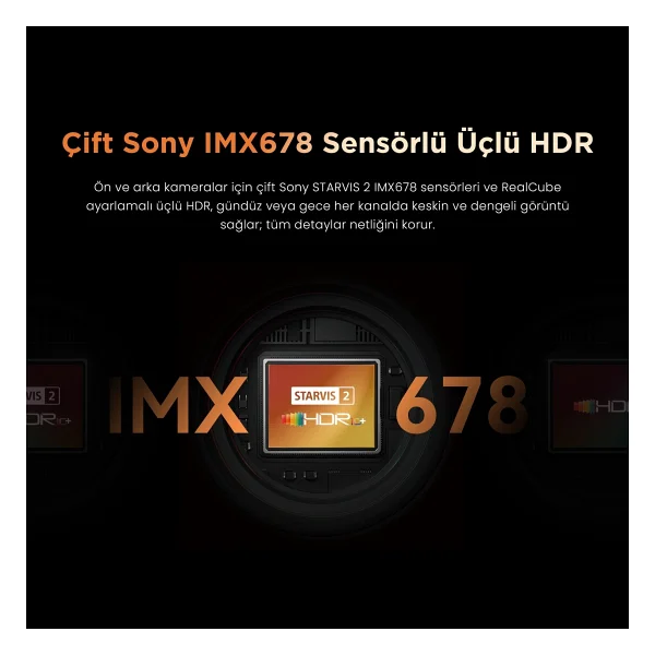 Ddpai Z90 Master 3 Kameralı Araç Kamerası Seti - Görsel 3