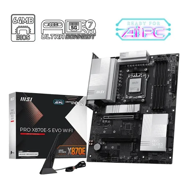 Msı Pro X870e-S Evo Wi-Fi AMD Am5 DDR5 Atx Anakart - Görsel 6
