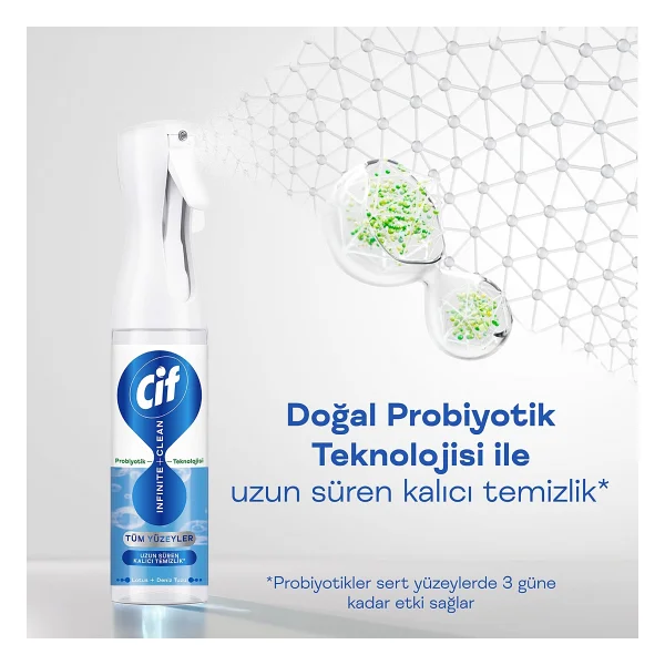 Cif Infinite Clean Probiyotikli Lotus Ve Deniz Tuzu Yüzey Temizleyici 280 Ml - Görsel 4