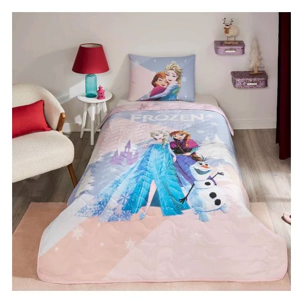 Taç Lisanslı Disney Frozen Winter Tek Kişilik Yatak Örtüsü Takımı - Görsel 2
