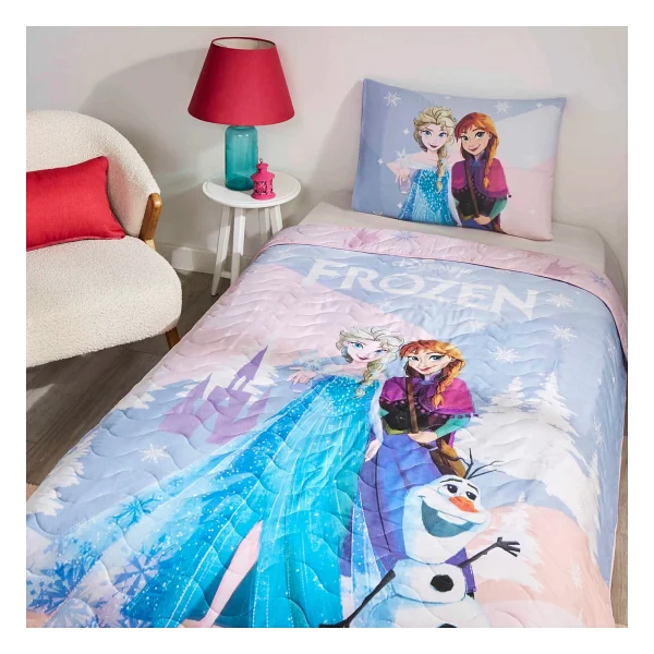 Taç Lisanslı Disney Frozen Winter Tek Kişilik Yatak Örtüsü Takımı - Görsel 3