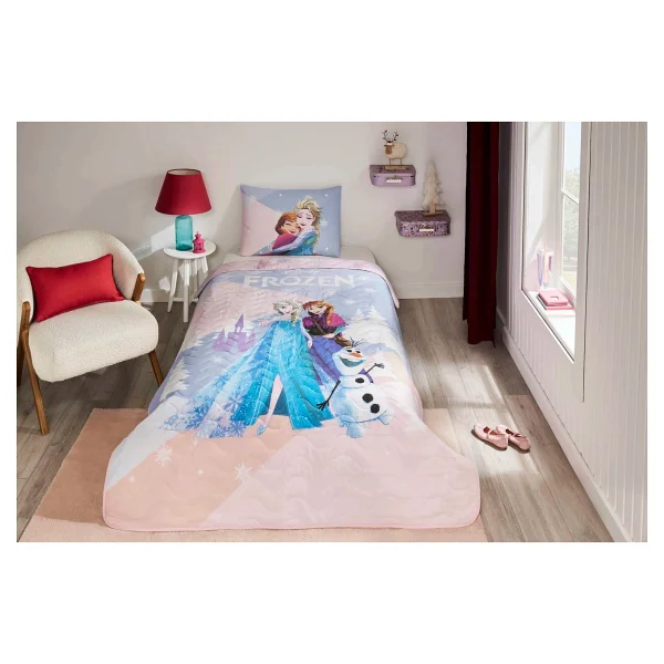 Taç Lisanslı Disney Frozen Winter Tek Kişilik Yatak Örtüsü Takımı - Görsel 4