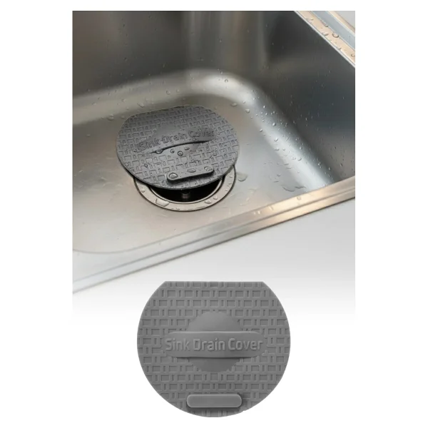 Lavabo Kötü Koku Giderici Önleyici Silikon Mat Sızdırmaz Lavabo Tıkacı Lavabo Tıpası Evye Kapağı Gri - Görsel 10