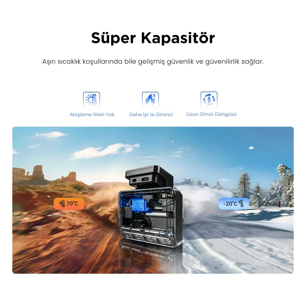 Ddpaı Z50 Pro Araç İçi Kamerası Nightvıs 2.0 Gece Görüşü Çarpışma Algılama - Görsel 7