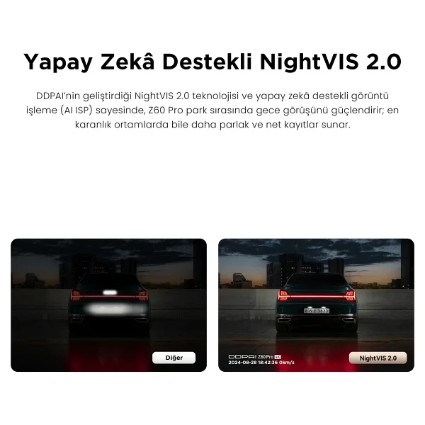 Ddpai Z60 Pro 4K Ön Ve Arka Araç Kamerası Seti - Görsel 10