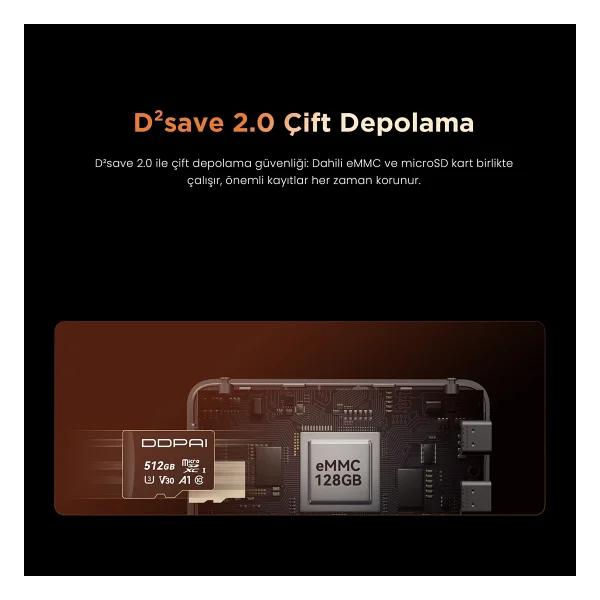 Ddpaı Z90 Dual Araç Kamerası - 4g Bağlantı - Yüksek Hızlı Aktarım - 7/24 Park - Görsel 3