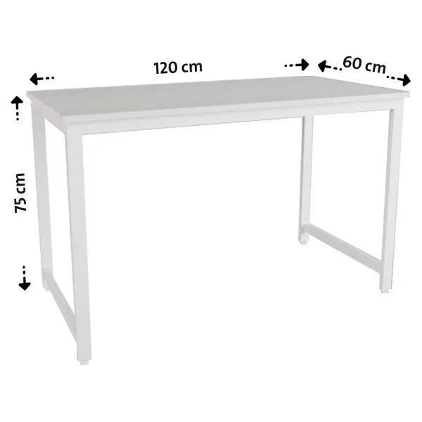 Flinder Siyah Kırmızı Oyuncu Masası 60x120, Çalışma Masası, Bilgisayar Masası, Gamer Masa, Metal Ayaklı - Görsel 3
