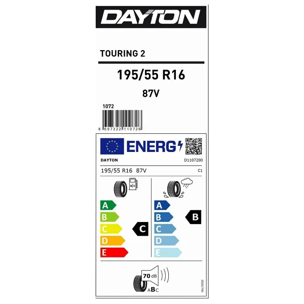 Dayton Touring 2 195/55 R16 87v Yaz Lastiği - 2025 - Görsel 6