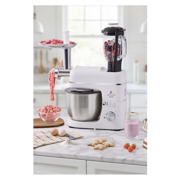 Aryıldız Multi 3in1 1500 W 5 Lt Beyaz Stand Mikser - Görsel 7