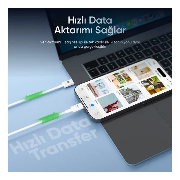 S-Link Sl-C120 1 M Type-C To Lightning Hızlı Şarj Kablosu - Görsel 5
