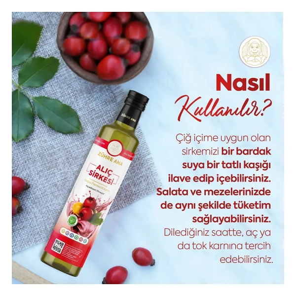 Zühre Ana Alıç Sirkesi 500 Ml - Görsel 3