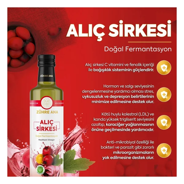 Zühre Ana Alıç Sirkesi 500 Ml - Görsel 5