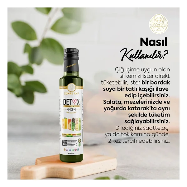Zühre Ana Detox Gold Sirkesi 250 Ml - Görsel 4
