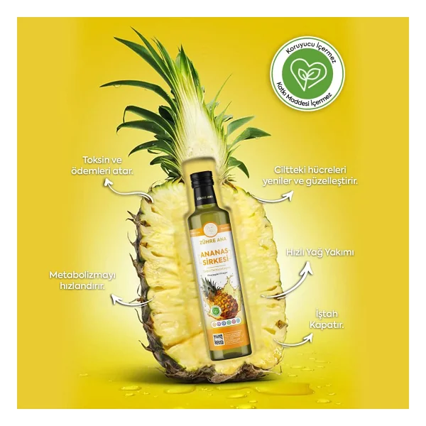 Zühre Ana Ananas Sirkesi 500 Ml - Görsel 4