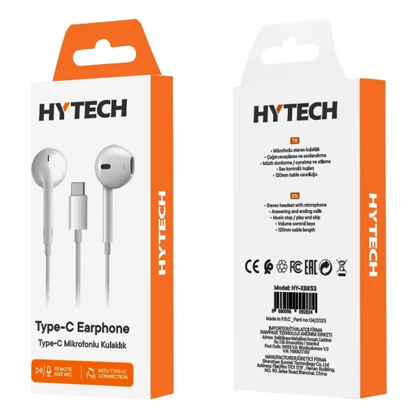 Hytech Hy-Xbk53 Type-C Kulak İçi Kulaklık - Görsel 3