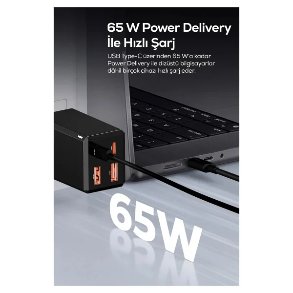 Xenon Smart X6425 65 W Type-C Kablolu Hızlı Şarj Aleti - Görsel 7