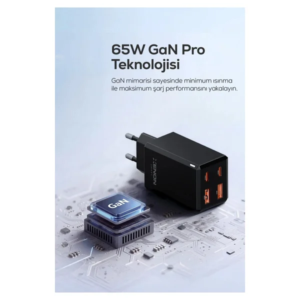 Xenon Smart X6425 65 W Type-C Kablolu Hızlı Şarj Aleti - Görsel 8