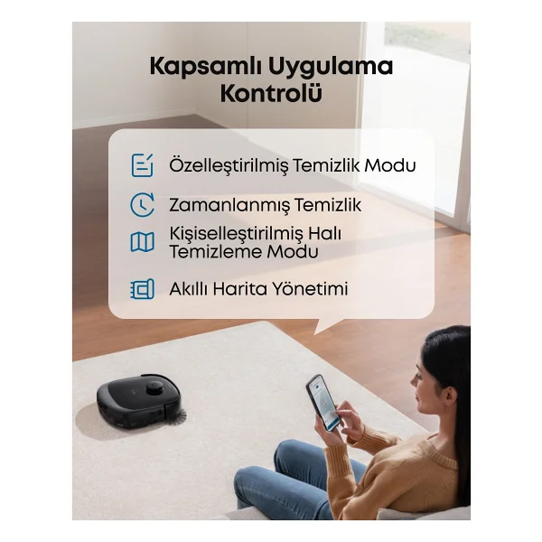 Anker Eufy Omni E28 Halı Ve Koltuk Yıkama + Çöp İstasyonlu Akıllı Robot Süpürge - Görsel 10
