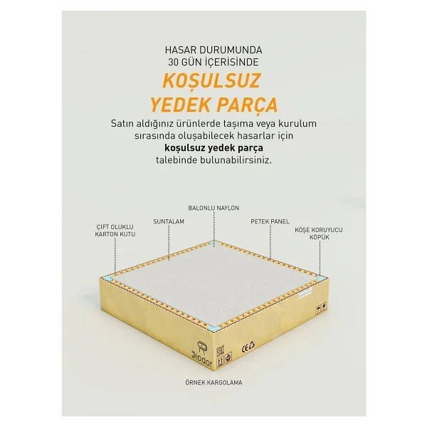 Montenero Cordoba Çok Amaçlı Dolap 2 Kapaklı 6 Raflı Sığ Derinlik Banyo Hol 60x170 Cm - Görsel 7