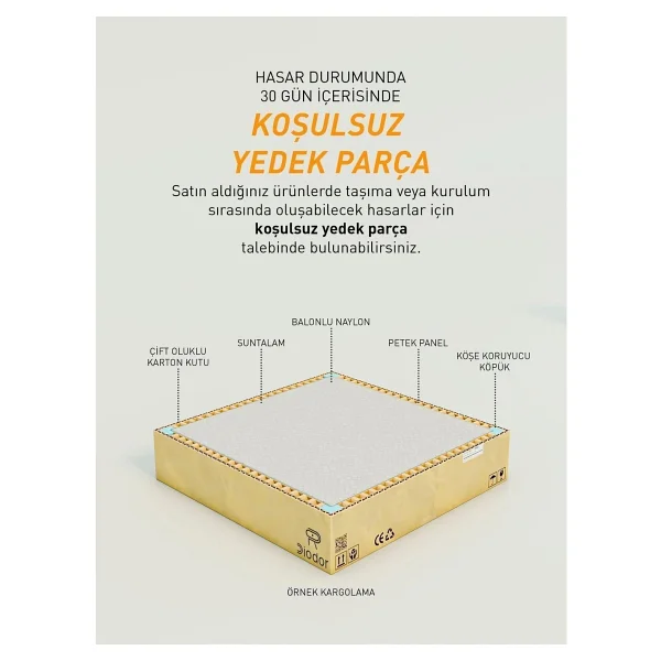 Montenero Marbella Komodin 1 Çekmeceli Açık Raflı Kitaplıklı Yatak Odası 45x65 Cm - Görsel 9