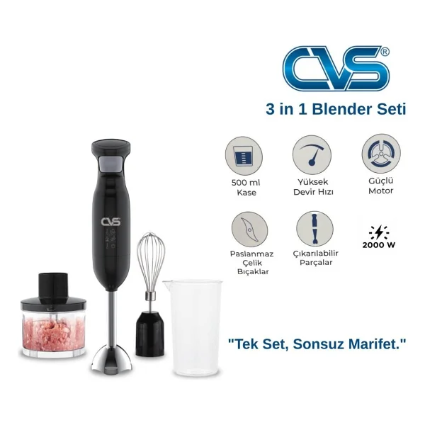Cvs Dn 12110 2000 W El Blender Seti - Görsel 3