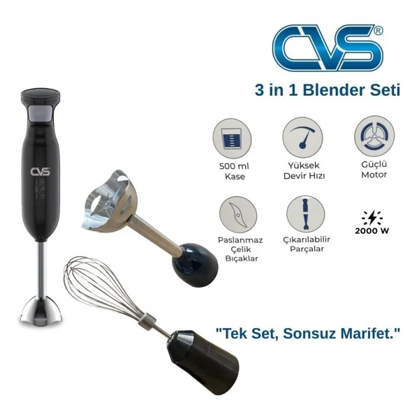 Cvs Dn 12110 2000 W El Blender Seti - Görsel 4