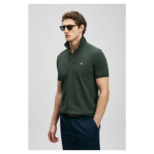 Lufian Laon Smart Regular Fit Haki Kısa Kollu Polo Yaka Erkek Tişört - Görsel 7