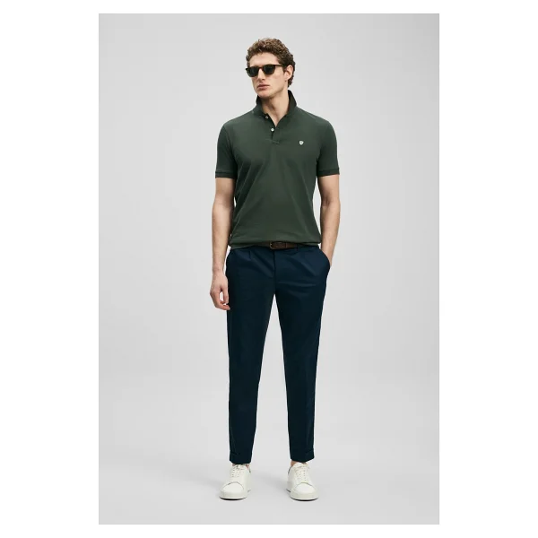 Lufian Laon Smart Regular Fit Haki Kısa Kollu Polo Yaka Erkek Tişört - Görsel 2