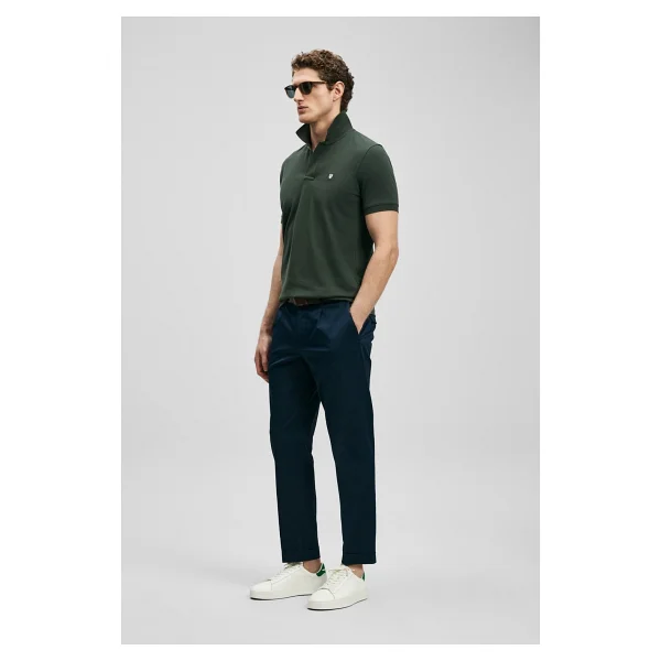 Lufian Laon Smart Regular Fit Haki Kısa Kollu Polo Yaka Erkek Tişört - Görsel 3