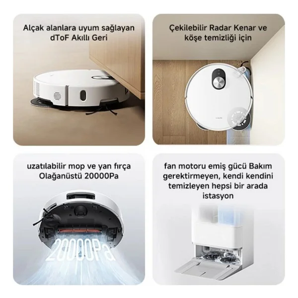 Xiaomi Vacuum 5 Çöp İstasyonlu Akıllı Robot Süpürge - Görsel 3