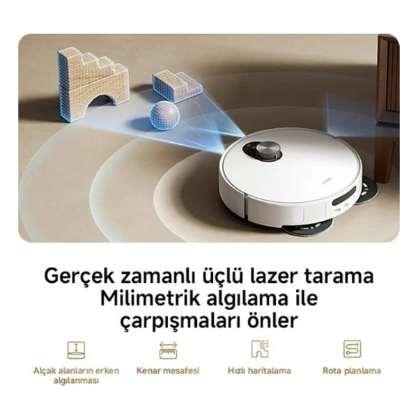 Xiaomi Vacuum 5 Çöp İstasyonlu Akıllı Robot Süpürge - Görsel 6
