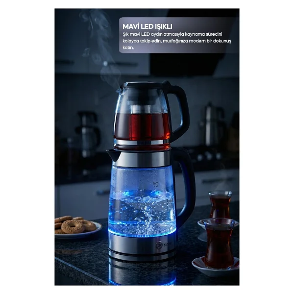 Sinbo Stm-5990 2in1 1500 W Cam Çay Makinesi - Görsel 3