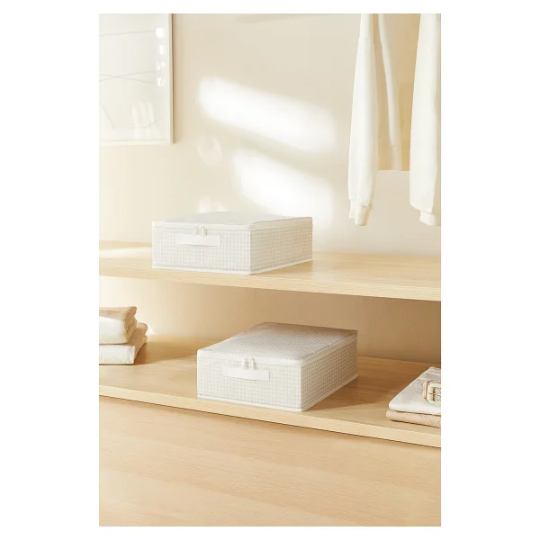 Home Wave 2'li Gri Pötikare Destekli Kutu Hurç Set 31 X 38 X 12 Cm - Görsel 7