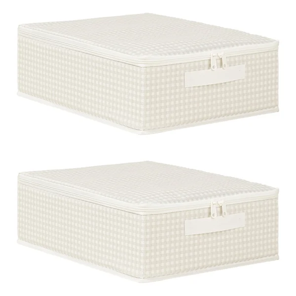 Home Wave 2'li Gri Pötikare Destekli Kutu Hurç Set 31 X 38 X 12 Cm - Görsel 5