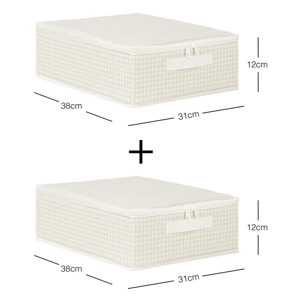 Home Wave 2'li Gri Pötikare Destekli Kutu Hurç Set 31 X 38 X 12 Cm - Görsel 6